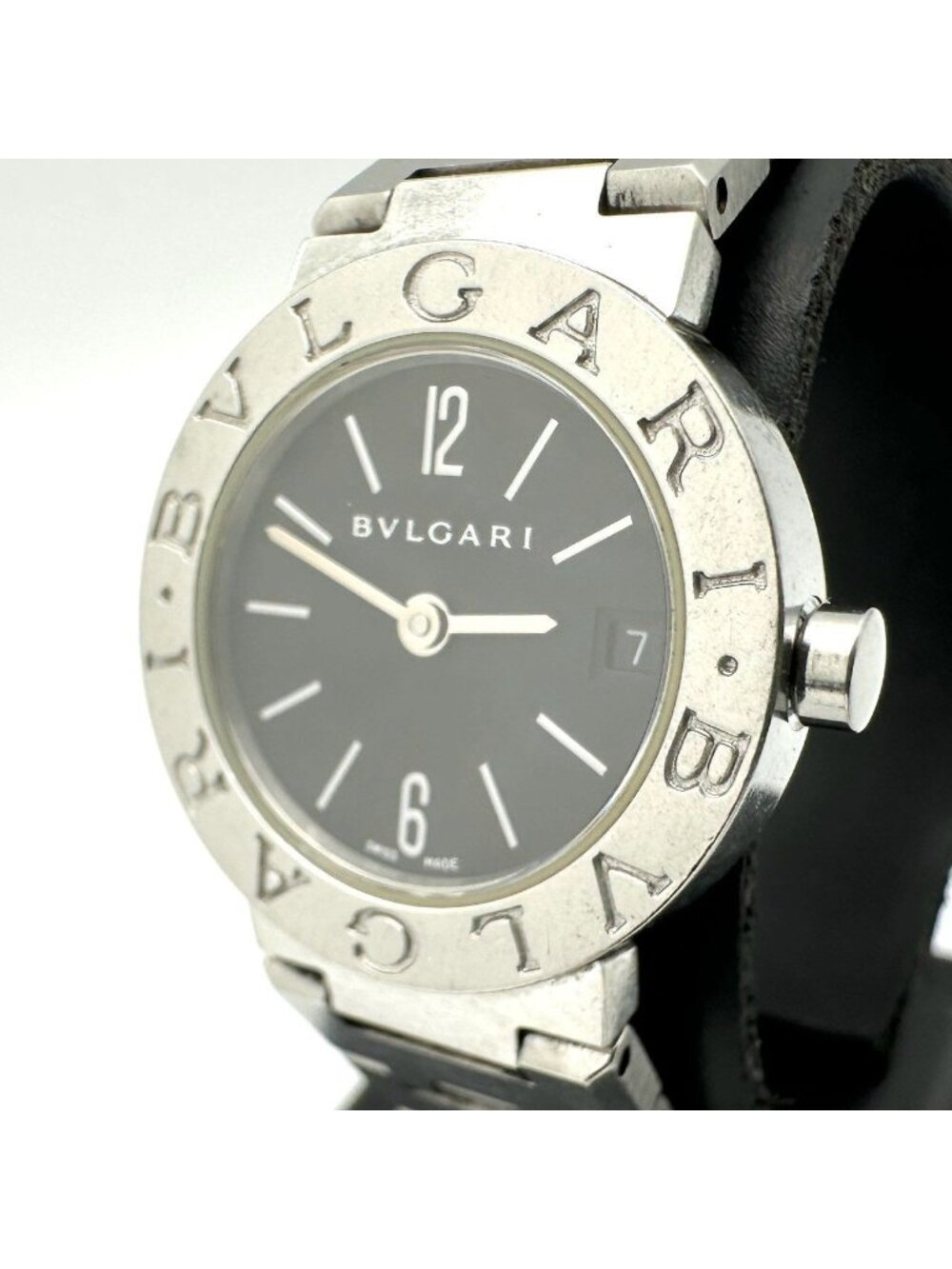 Bvlgari Watch Black Silver